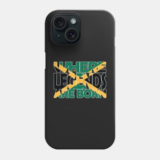 Jamaica Flag - Where Legends Are Born - Jamaican - Soca Mode Phone Case