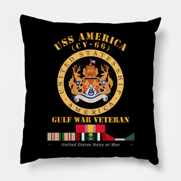 USS America (CV-66) - Gulf War Vet w Gulf  War SVC Pillow by twix123844