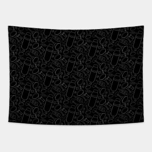 Martini Time - white lines Tapestry