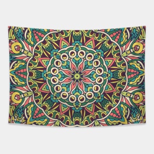 Colorful Indian Mexican Ethnic Oriental Rug Mandala Boho Pattern Tapestry