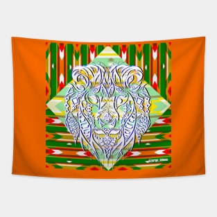 lion in safari pattern ecopop Tapestry