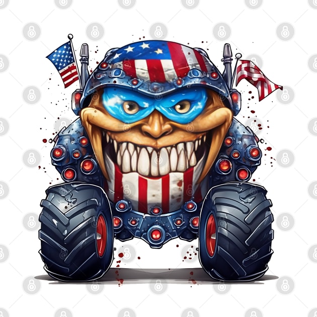 4th of July Monster Truck #3 by Chromatic Fusion Studio