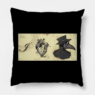 I heart Plague Doctors 3 Pillow