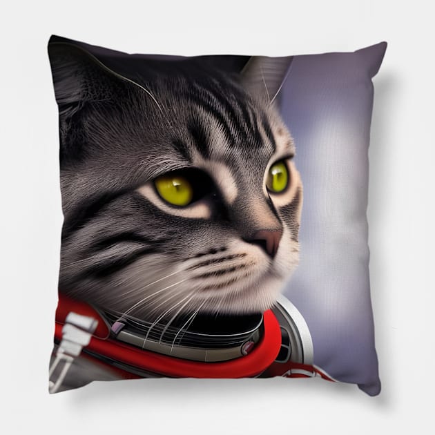 Cat Astronaut Pillow by SmartPufferFish