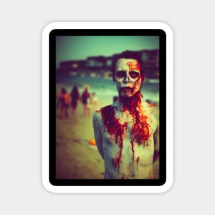 Zombie Lifeguard Portrait Magnet