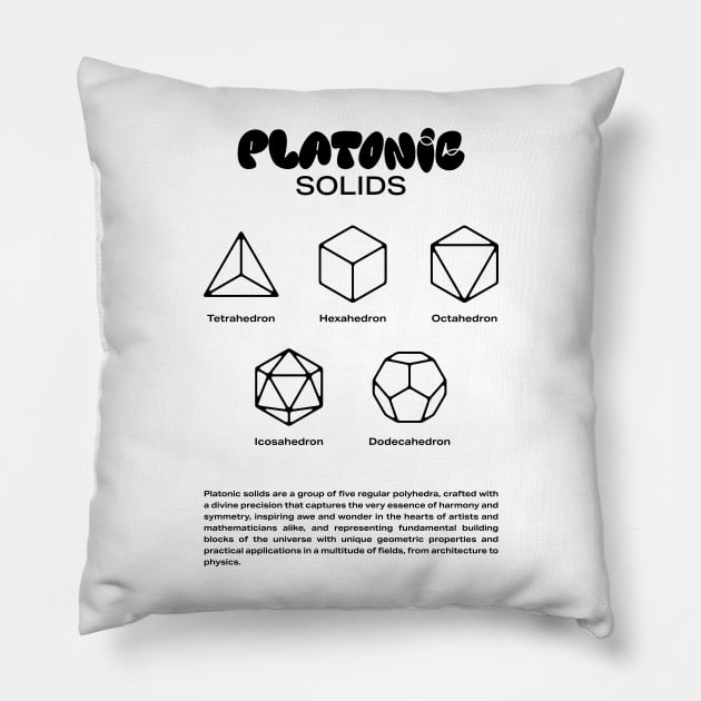 Platonic Solids - B Pillow by souloff