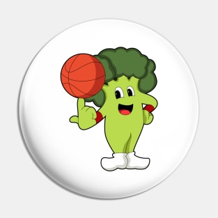 Broccoli at Basketball Sports Pin