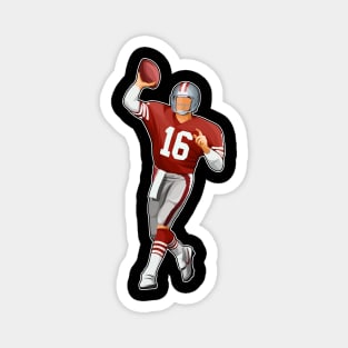 Joe Montana #16 Looks To Pass Magnet