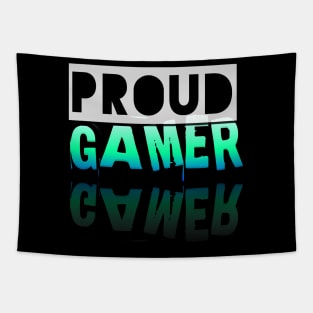 Proud Gamer - Gamer - Gaming Lover Gift - Graphic Typographic Text Saying Tapestry