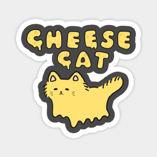 Cheese Cat Neko Kawaii Melting Cat Meme Logo Art Magnet