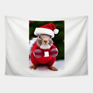 COLD FATHER XMAS SQUIRREL Tapestry