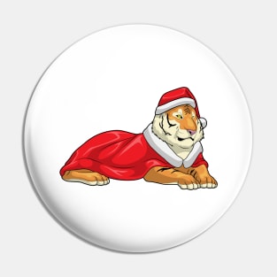 Tiger Christmas Santa hat Pin