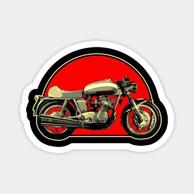 1971 MV Agusta 750S Retro Red Circle Motorcycle Magnet by Skye Bahringer
