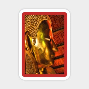 Portrait: The Reclining Buddha, Wat Pho, Bangkok, Thailand Magnet