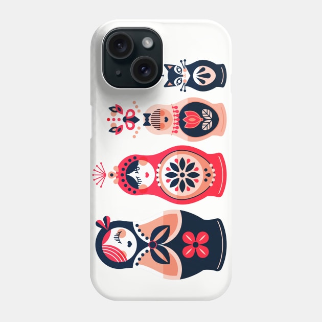 Russian Dolls Phone Case by CatCoq