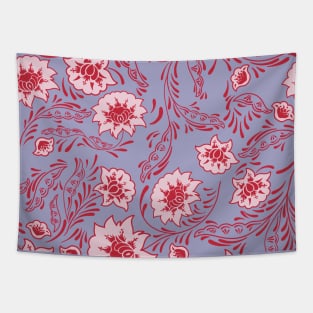 flower pattern lilac pink red purple aesthetic floral Tapestry