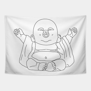 Buddha Baby - Dark on Light Tapestry