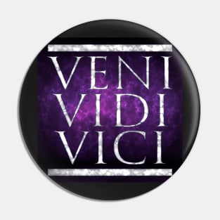 Veni Vidi Vici, Marble on Imperial Purple Pin