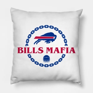 BILLS MAFIA - BUFFALO BILLS Chain Logo Pillow