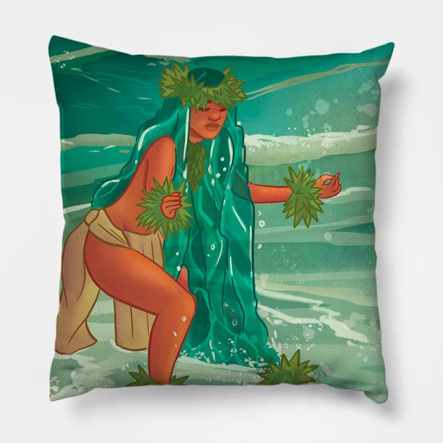 Ocean Shore Pillow by rebecaalvarezz