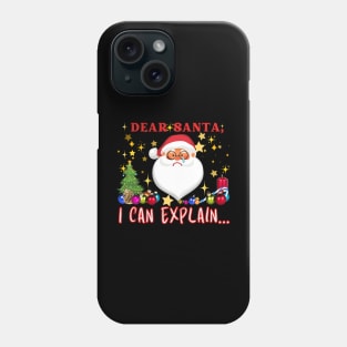 Christmas  gift idea, Santa humor sweater and more. Phone Case