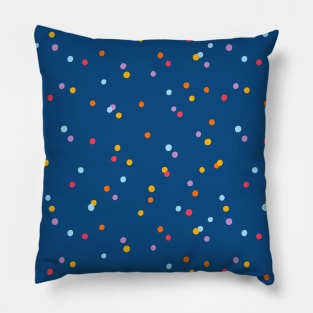 Party confetti on blue background Pillow