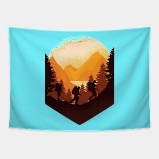 Friends Mountain Hiking Lover Artwork - Trekking Lover Tapestry