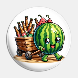 Watermelon Beer Wagon - The Refreshing Party Rollout Pin