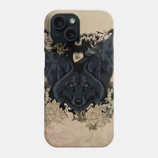 Awesome dark wolves with birds Phone Case