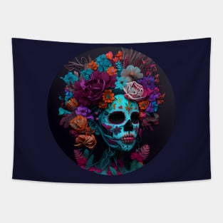 Floral Sugar Skull / Calavera de Azúcar Tapestry