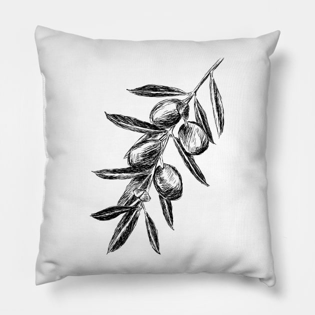 Olive branch Pillow by rachelsfinelines