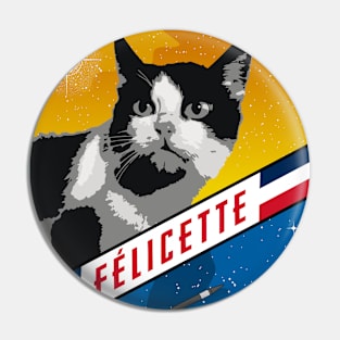 Felicette, First cat in space, France, 1963 — vintage space poster Pin