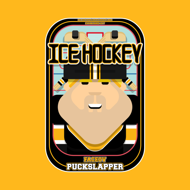 Ice Hockey Black and Yellow - Faceov Puckslapper - Sven version by Boxedspapercrafts