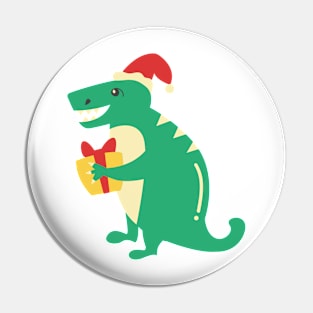 Christmas T-rex Pin