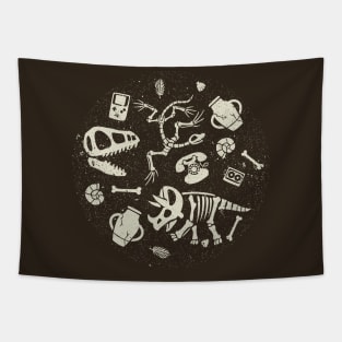 Dinosaurs Fossils Vintage Technology Tapestry