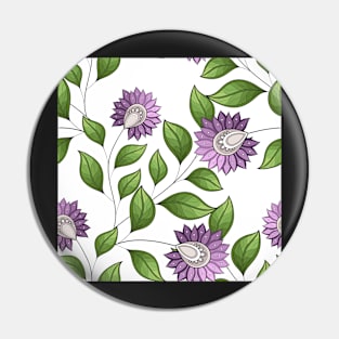 Spring Pattern with Floral Motifs Pin