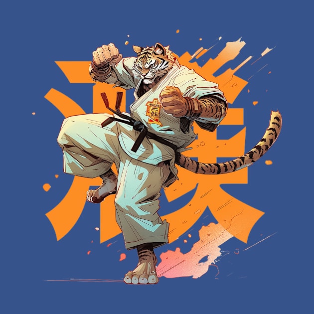 karate tiger by piratesnow