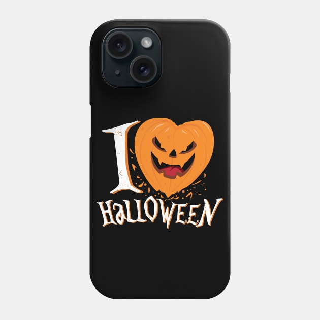 I Love Halloween Design Phone Case by Hotshots