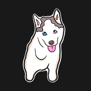 Adorable Three-Legged Tripod Husky Puppy Named Mochi T-Shirt