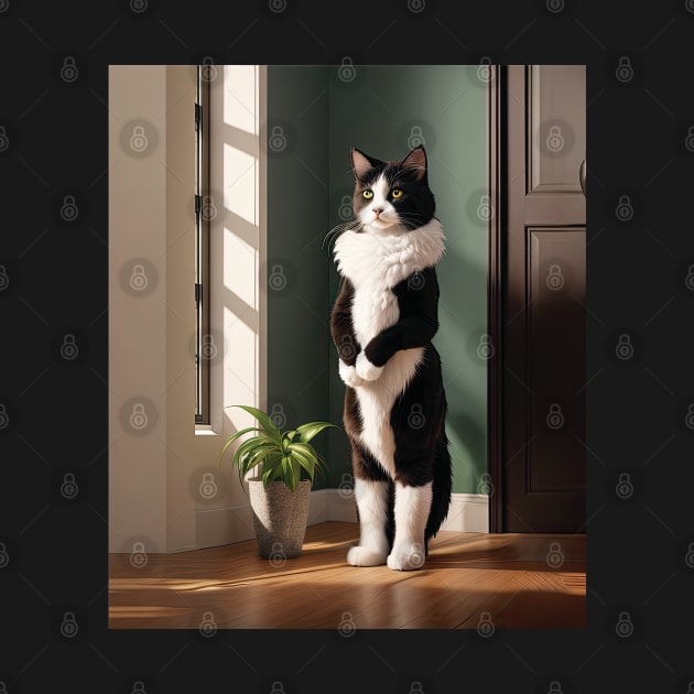 Intriguing portrait of Mon Chat standing in light and dark by zotilus
