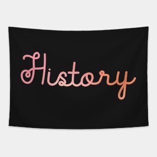 Back to School Pink and Coral Gradient Subject: History Tapestry