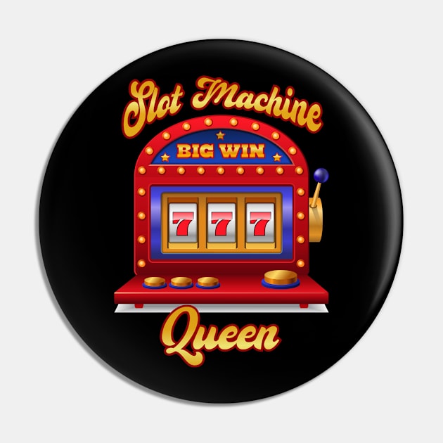 Slot Machine Queen Red Pin by Olievera