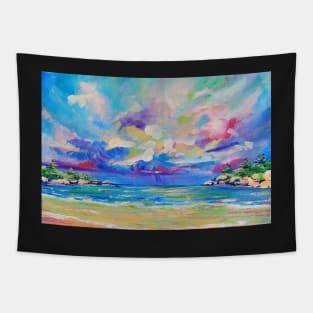 Storm over Alma - Bright Landscape/Seascape Tapestry