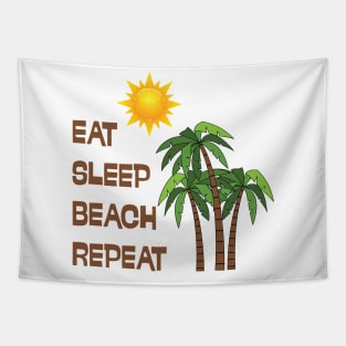 Eat Sleep Beach Repeat Tapestry