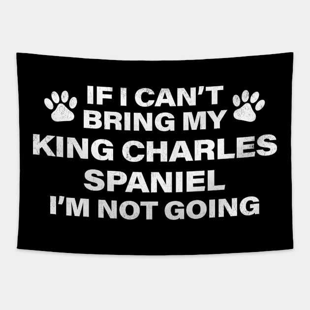 King Charles Spaniel Dog Paws Design Tapestry by MapYourWorld