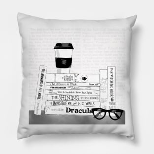 Horror Gothic Book Art Pillow