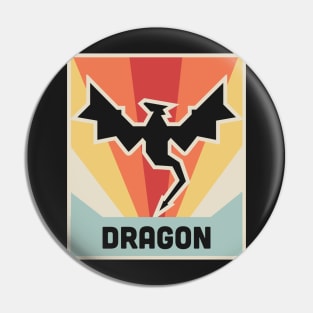 DRAGON | Vintage Style Dragon Poster Pin