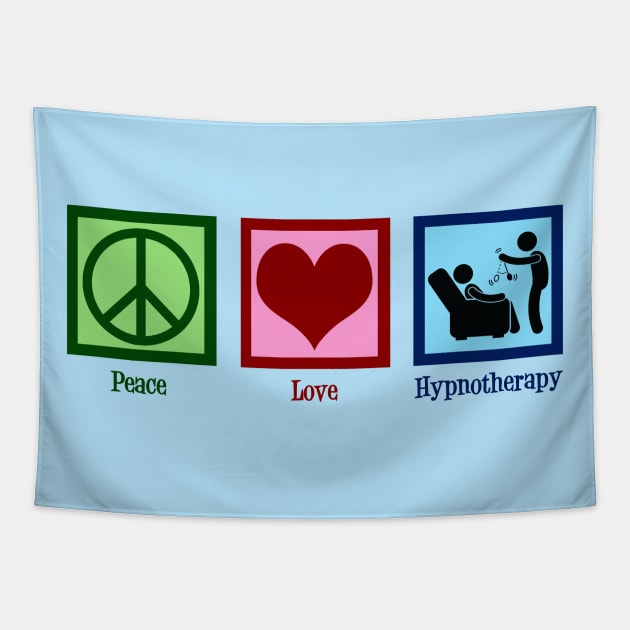 Peace Love Hypnotherapy Tapestry by epiclovedesigns