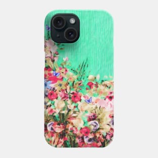 Floral and Crumpled Crepe Pattern Phone Case