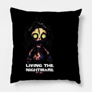 Creepy Scary Doll Living The Nightmare October 31st Horror Pillow